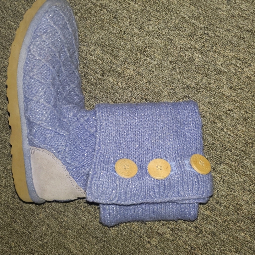 Purple UGG knit boots women's size 10